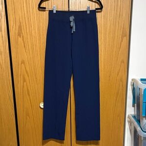 Figs women's XXS navy blue high waist wide leg scrub pants
